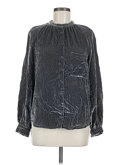 Pre-owned Pilcro Long Sleeve Blouse In Gray