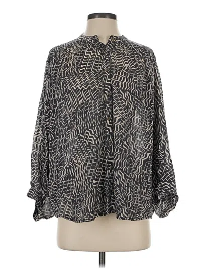 Pre-owned Pilcro Long Sleeve Blouse In Gray