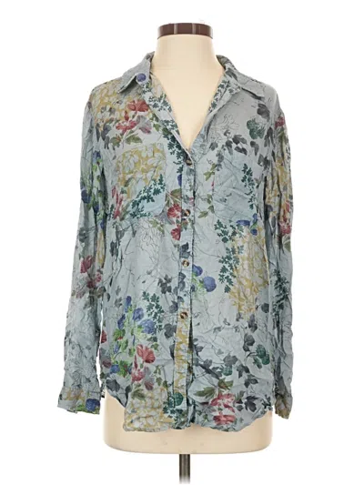 Pre-owned Pilcro Long Sleeve Blouse In Gray