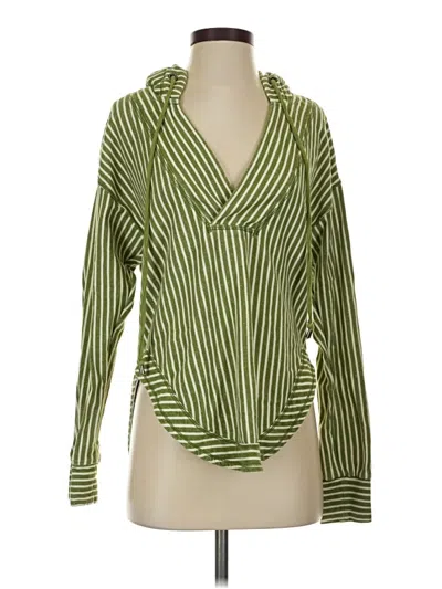 Pre-owned Pilcro Long Sleeve Blouse In Green