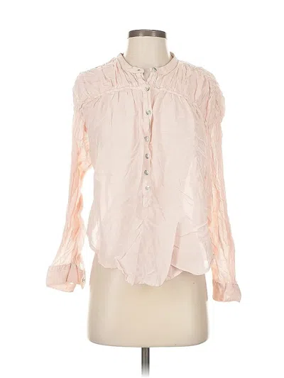 Pre-owned Pilcro Long Sleeve Blouse In Pink