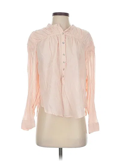 Pre-owned Pilcro Long Sleeve Blouse In Pink