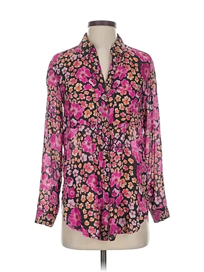 Pre-owned Pilcro Long Sleeve Blouse In Pink