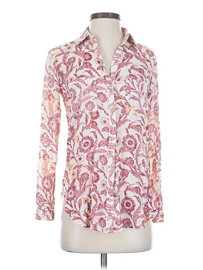 Pre-owned Pilcro Long Sleeve Blouse In Pink