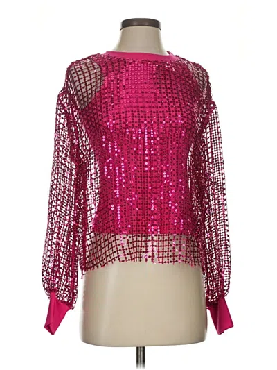 Pre-owned Pilcro Long Sleeve Blouse In Pink