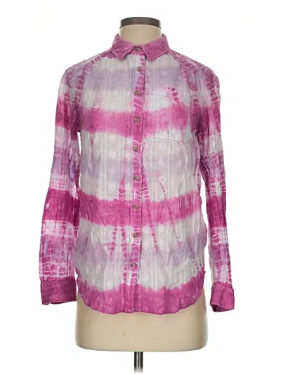 Pre-owned Pilcro Long Sleeve Blouse In Pink