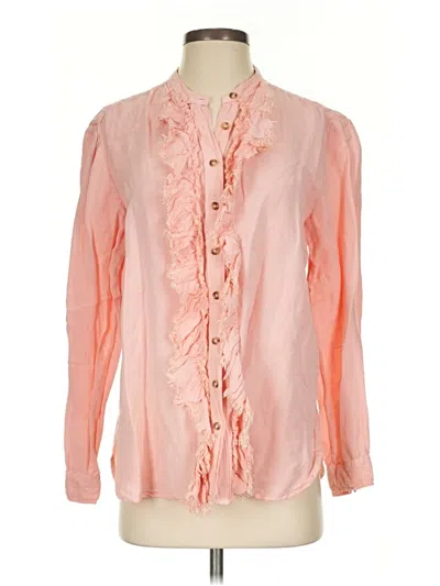 Pre-owned Pilcro Long Sleeve Blouse In Pink