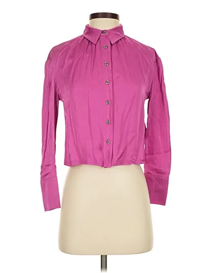 Pre-owned Pilcro Long Sleeve Blouse In Pink