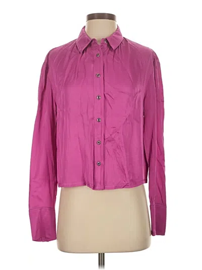 Pre-owned Pilcro Long Sleeve Blouse In Pink