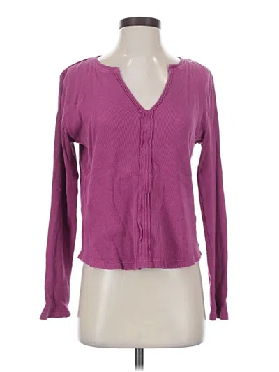 Pre-owned Pilcro Long Sleeve Blouse In Purple