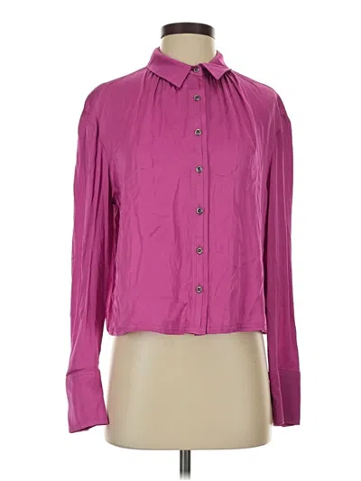 Pre-owned Pilcro Long Sleeve Blouse In Purple