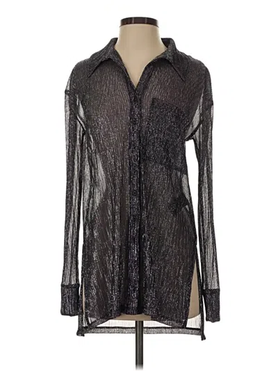 Pre-owned Pilcro Long Sleeve Blouse In Purple