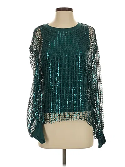Pre-owned Pilcro Long Sleeve Blouse In Teal