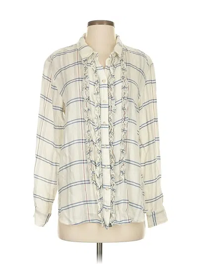 Pre-owned Pilcro Long Sleeve Blouse In White