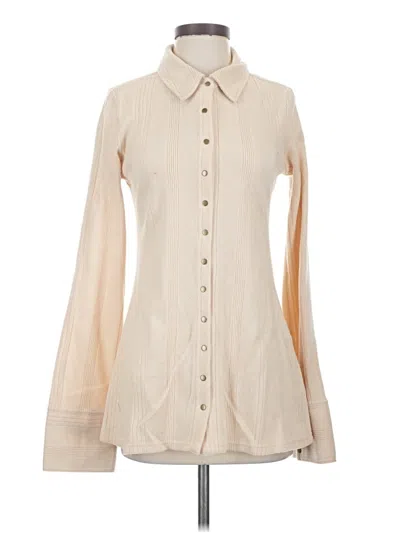 Pre-owned Pilcro Long Sleeve Blouse In White