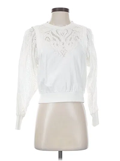 Pre-owned Pilcro Long Sleeve Blouse In White