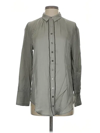Pre-owned Pilcro Long Sleeve Button Down Shirt In Gray