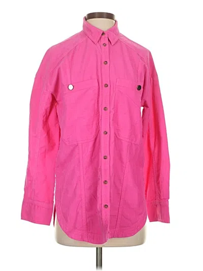 Pre-owned Pilcro Long Sleeve Button Down Shirt In Pink