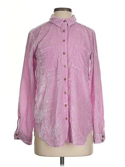 Pre-owned Pilcro Long Sleeve Button Down Shirt In Pink