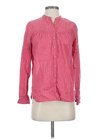 Pre-owned Pilcro Long Sleeve Button Down Shirt In Pink