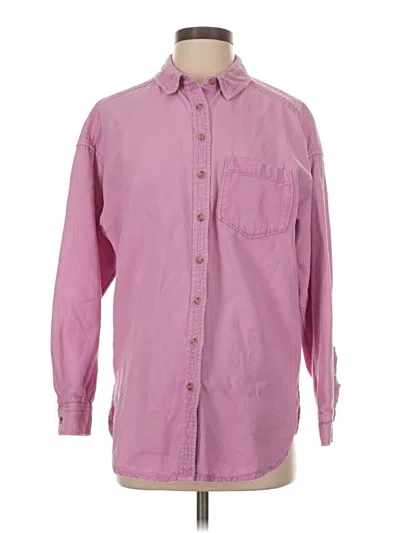 Pre-owned Pilcro Long Sleeve Button Down Shirt In Pink