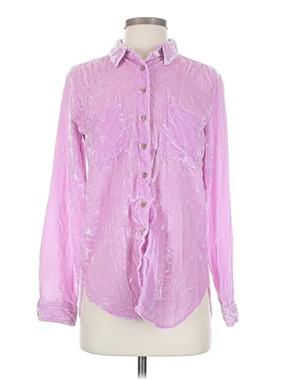 Pre-owned Pilcro Long Sleeve Button Down Shirt In Pink