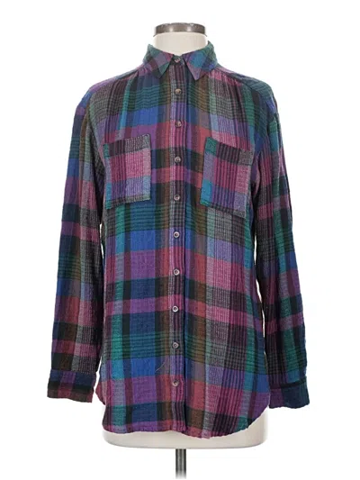 Pre-owned Pilcro Long Sleeve Button Down Shirt In Purple