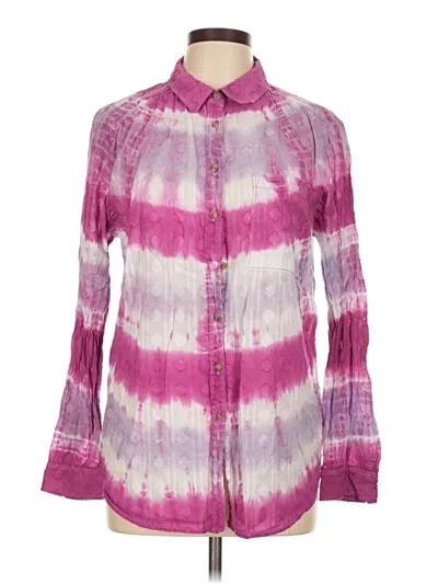 Pre-owned Pilcro Long Sleeve Button Down Shirt In Purple