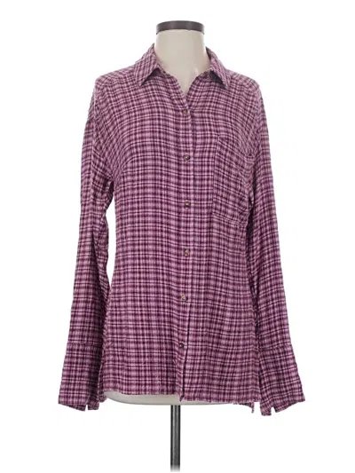 Pre-owned Pilcro Long Sleeve Button Down Shirt In Purple
