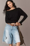 Pilcro Long-sleeve Cozy Top In Black