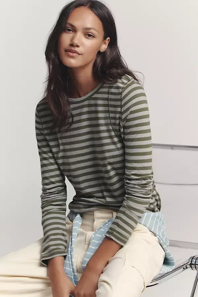 Pilcro Long-sleeve Tissue Tee In Multi