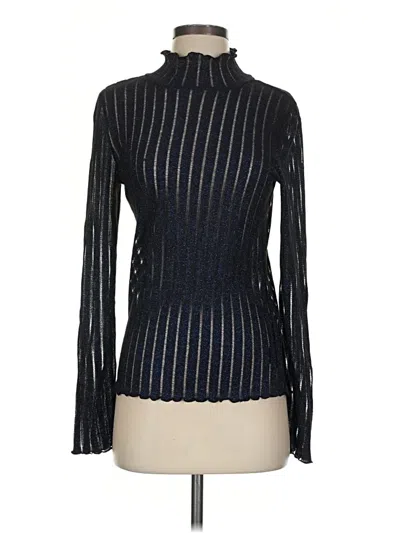 Pre-owned Pilcro Long Sleeve Top Black Turtleneck Tops