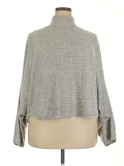 Pre-owned Pilcro Long Sleeve Top Gray Turtleneck Tops