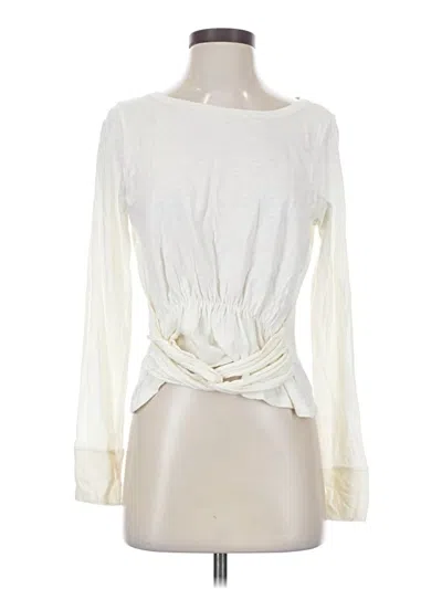 Pre-owned Pilcro Long Sleeve Top Ivory Cowl Neck Tops In White