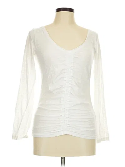 Pre-owned Pilcro Long Sleeve Top Ivory Sweetheart Neckline Tops
