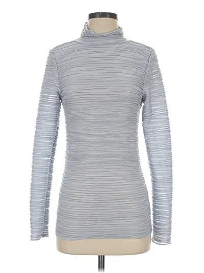 Pre-owned Pilcro Long Sleeve Top Silver Turtleneck Tops