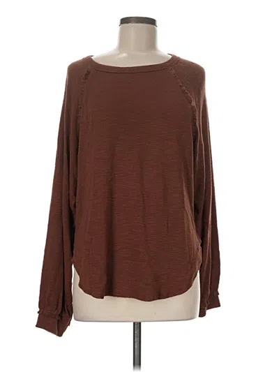Pre-owned Pilcro Long Sleeve T-shirt In Brown