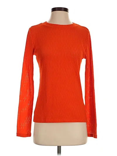 Pre-owned Pilcro Long Sleeve T-shirt In Orange