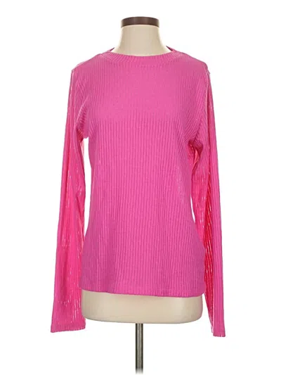 Pre-owned Pilcro Long Sleeve T-shirt In Pink