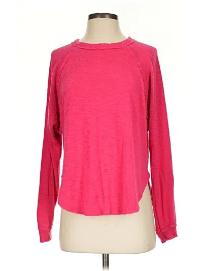 Pre-owned Pilcro Long Sleeve T-shirt In Pink