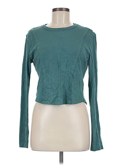Pre-owned Pilcro Long Sleeve T-shirt In Teal