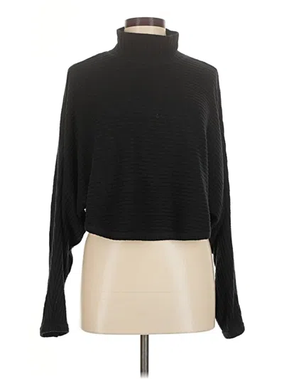 Pre-owned Pilcro Long Sleeve Turtleneck In Black