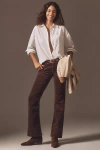 Pilcro Low-rise Corduroy Flare Jeans In Neutral