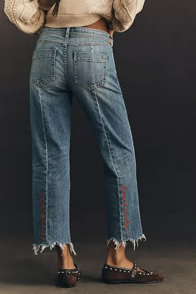 Pilcro Low-rise Relaxed Straight Jeans In Blue