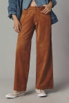 Pilcro Low-rise Wide-leg Jeans In Brown