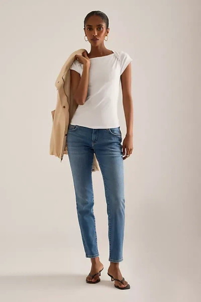 Pilcro Low-rise Skinny Jeans In Blue