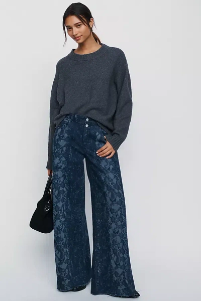 Pilcro Lyra High Rise Wide Leg Jeans In Blue