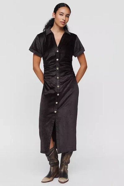 Pilcro Merrick's Art X  Greer Corduroy Maxi Dress In Brown