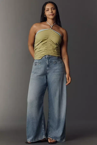 Pilcro Mid-rise Wide-leg Jeans In Blue