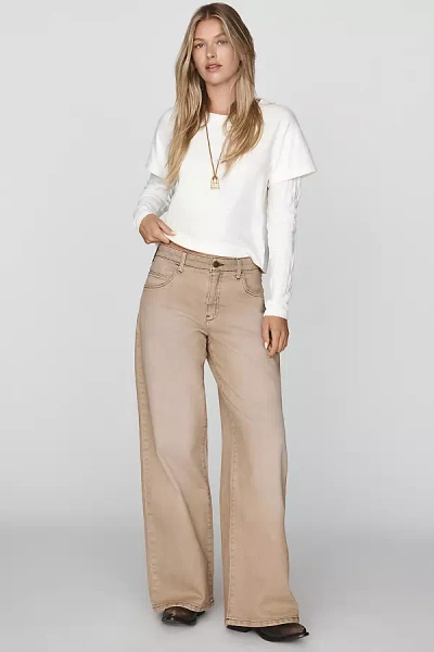 Pilcro Mid-rise Wide-leg Jeans In Brown